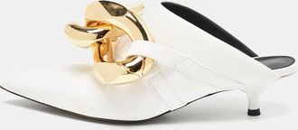 J.W.Anderson J. w.anderson White Leather Chain Heel Mules