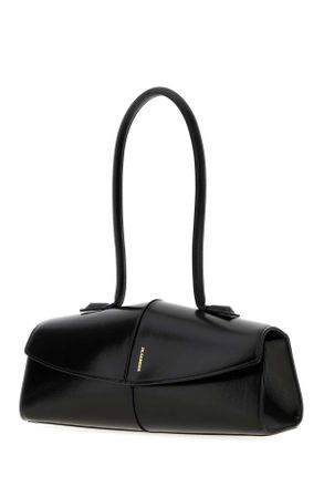 Jil Sander Leather Shoulder Bag - Black