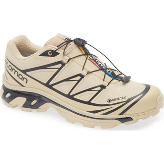 Salomon Gender Inclusive XT-6 Gore-Tex Waterproof Sneaker in Safari/Safari/Black at Nordstrom, Size 10.5 Womens