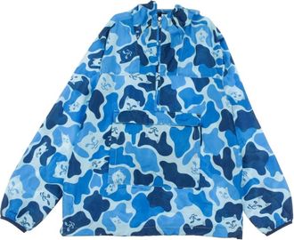 Ripndip Camo Windbreaker Jacket - Heren - Zomerjassen - Blauw - L - Polyester - Jassen