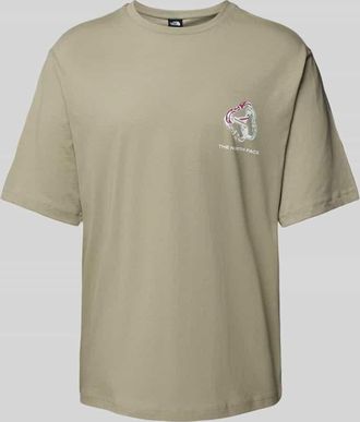 The North Face T-Shirt mit Label-Print in Hellgrau, Größe XXL