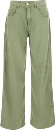 Icon Denim Los Angeles Bea Wide Jeans - Dames - Loose Fit Jeans - Groen - W24 - Denim - Jeans