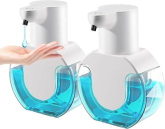 Elle Juego De 2 Dispensadores Autom&aacute;ticos De Jab&oacute;n En Espuma, Dispensadores Autom&aacute;ticos De Jab&oacute;n En Espuma Sin Contacto