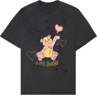 DOMREBEL T-shirt con stampa Teddy Bear - Nero