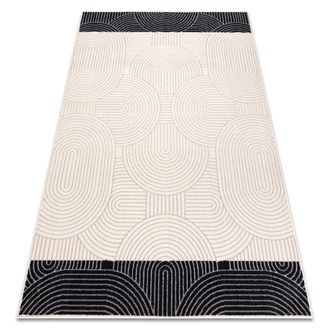 RugsX Rugsx - Alfombra Wool Angel 7901 / 52044 Geometric Beige / Negro Beige 120x170 Cm
