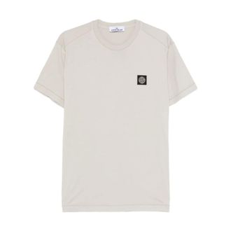 Stone Island T-Shirts, male, Gray, Size: S Stone Island T-shirts and Polos Grey