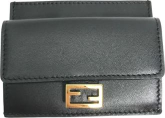 Fendi Tweedehands leren portemonnees - Dames - Vintage Accessoires - Zwart - ONE Size - Leer - Vintage