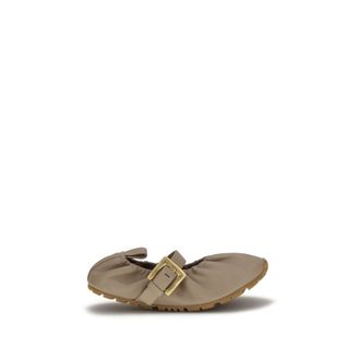 Balmain Beige Lam Ovis Aries Aries Ballerinas