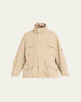 Plan C Oversized Nylon Utility Jacket