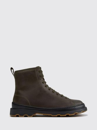 Camper Brutus+ Lace-Up Ankle Boots in Smooth Leather with Rubber Sole