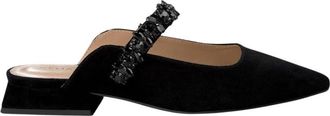 Alma En Pena Hoge hak schoen strass band - Dames - Slip ons - Zwart - 38 EU - Leer - Schoenen