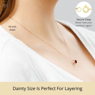 MAX + STONE 14k Yellow or White Gold 7mm Round Pendant Necklace with 18 Inch Cable Chain