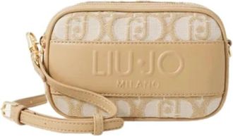 Liu Jo Tassen, Dames, Beige, ONE Size, Polyester, Small Jacquard Crossbody Bag