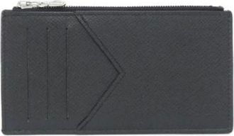 Louis Vuitton Pre-owned Wallets, male, Black, Size: ONE SIZE Pre-owned Taiga Leather Coin Card Holder