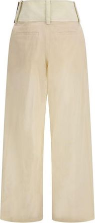 Max Mara Womens Beige Cotton Casual Pants