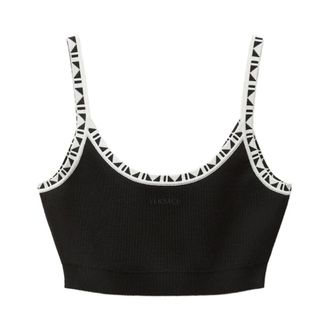 Versace Dames, Tops, Zwart, Maat: M Viscose