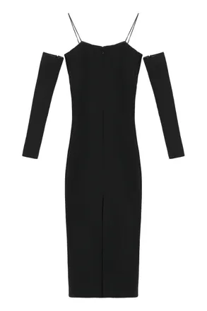 Cult Gaia Off-Shoulder Design with Button Details Dress - Black