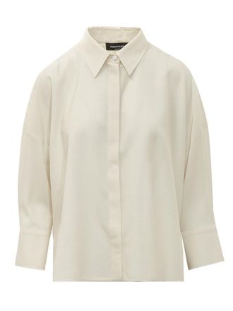 Fabiana Filippi Off White Oversized Solid Shirt