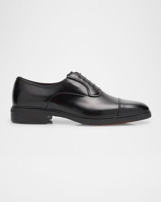 Santoni Men & apos;s Easy Leather Cap-Toe Oxfords