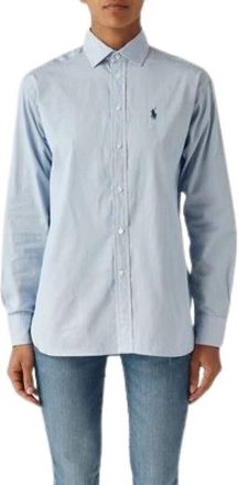 Ralph Lauren Chemise - Dames - Overhemden - Blauw - L - Katoen - Overhemden