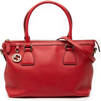 Gucci Pre-owned Gucci Dollar Calfskin GG Charm Satchel Ladies R3HJ0MZL4AZHN8N7