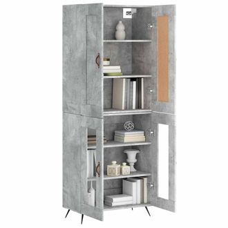 Berkfield Home Highboard Concrete Grey 69.5x34x180 cm Engineered Wood
