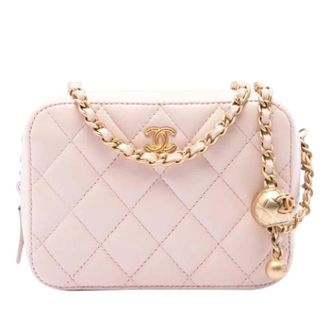 Chanel Pre-owned Mini Crossbody - Dames - Pre-owned - Roze - Maat: ONE Size Leer