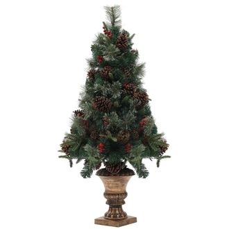 HOMCOM 4ft Artificial Christmas Tree With 60 Warm White LED Lights | TJ Hughes
