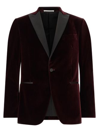 Pal Zileri Bordeaux Cotton Mens Blazer