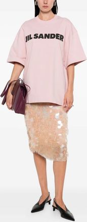 Jil Sander T-shirt con logo - Rosa