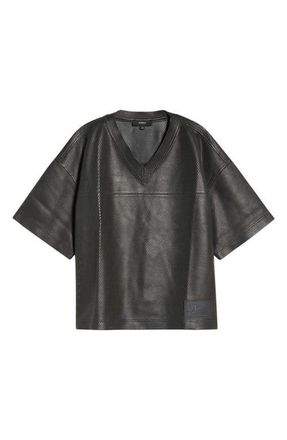 Purple Leather Mesh T-Shirt in Black at Nordstrom, Size Xx-Large
