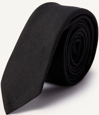 Valentino Garavani Valentie Tie In Wool And Silk Man BLACK UNI
