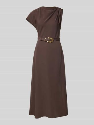 Forever New Midikleid mit G&uuml;rtel Modell Kylee Draped in Schoko, Gr&ouml;&szlig;e 36