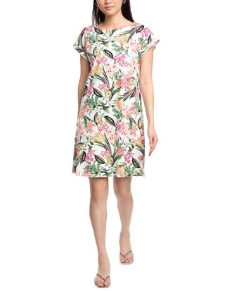 Jones New York Linen-Blend Swing Dress
