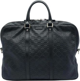 Gucci Pre-owned Business Bag - unisex - Vintage Handtas - Zwart - ONE Size - Leer - Vintage