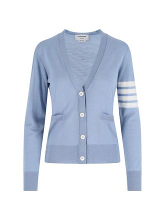 Thom Browne Cardigan In Lana Vergine 4-Bar
