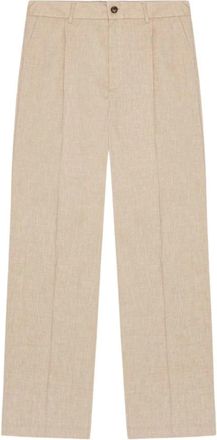 Les Deux Reece Pleated Suit Broeken - Heren - Wijde Broeken - Beige - W29 - Katoen - Broeken