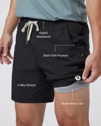 Vuori Clothing Kore Shorts Lined 7 | Black | Medium