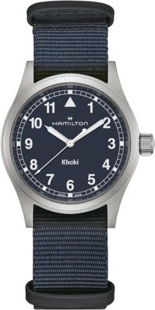 Hamilton Khaki Field Quartz Blue Dial Fabric Strap Mens Watch H69401940