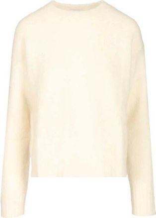 Amish Cropped Wool-Blend Crewneck Jumper