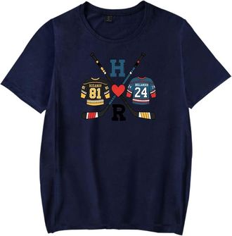 Generic Heated Rivalry Hollander Rozanov T-Shirt Unisex Casual Crewneck Short Sleeve Tee (3XL,Navy)