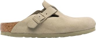 Birkenstock Boston BS Faded Khaki Suede Flats