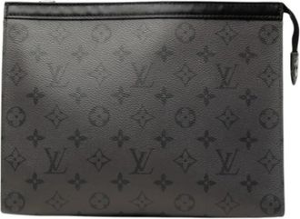 Louis Vuitton Pre-owned Monogram Eclipse Clutch - Heren - Vintage Clutch - Grijs - ONE Size - Leer - Vintage