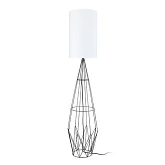 Tosel L&aacute;mpara de pie,negro a165xd30xp30cm