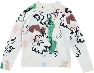 Paul Smith Round-neck Knitwear, female, Multicolor, S, Maglia Misto Alpaca Fantasia Pittori