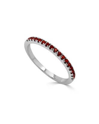Sabrina Designs 14K 0.22 Ct. Tw. Garnet Stackable Half-Eternity Birthstone Ring