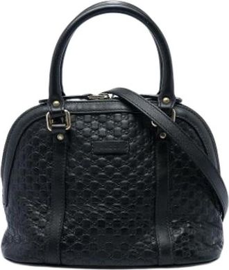 Gucci Pre-owned Vintage Satchel - Dames - Vintage Handtas - Zwart - ONE Size - Leer - Vintage