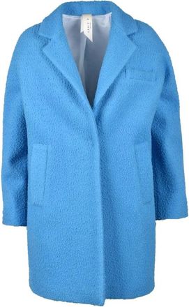 Annie P Wool Mohair Polyamide Coat - Turquoise