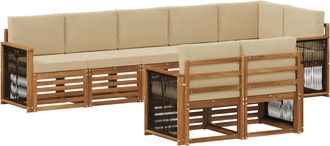 vidaXL Conjunto De Sof&aacute;s De Exterior 7 Uds. Vidaxl