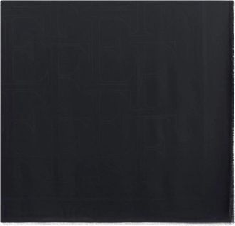 Elisabetta Franchi Sjaal met All-Over Logo - Dames - Sjaals - Zwart - ONE Size - Accessoires